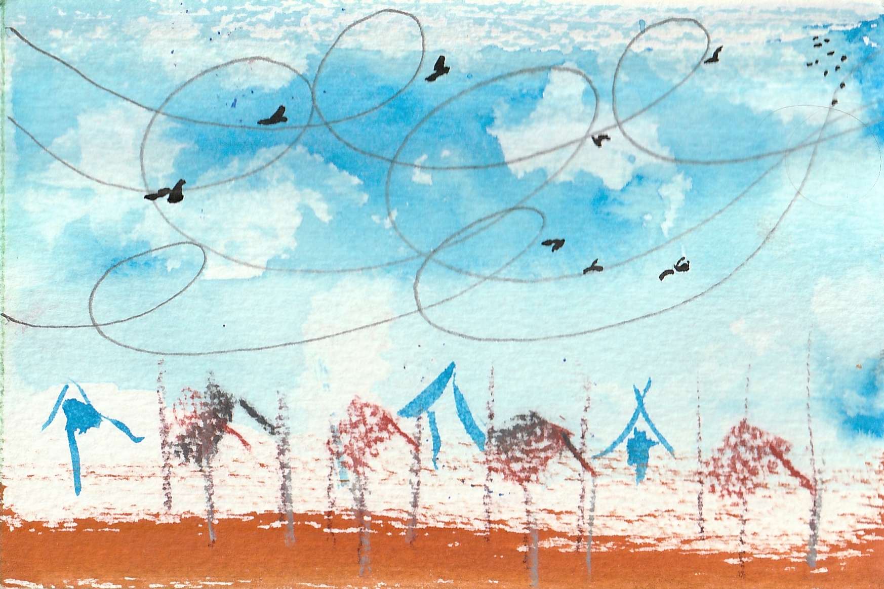 Birds over the Mekong III